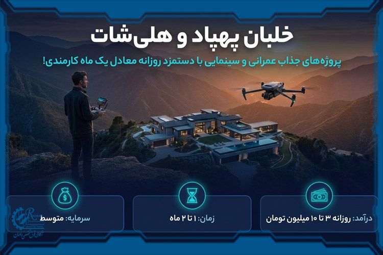خدمات تصویربرداری و نقشه&zwnj;برداری با پهپاد (هلی&zwnj;شات)